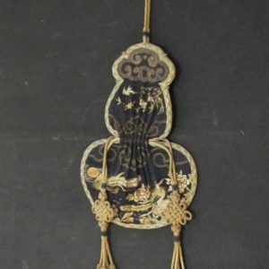 Hebao - sac bourse soie et passementerie Chine XIXème