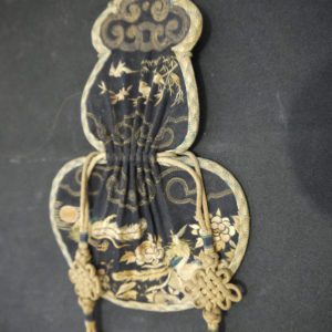 Hebao - sac bourse soie et passementerie Chine XIXème