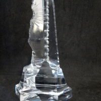 ② Prisme optique, forme d'Obelisque cristal du Val St Lambert — Antiquités