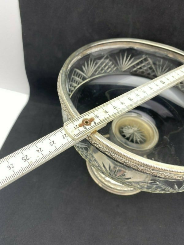 coupe sur pied argent massif et cristal Baccarat – Image 9