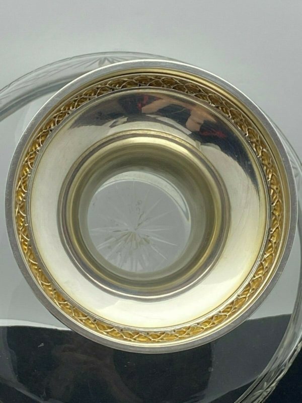 coupe sur pied argent massif et cristal Baccarat