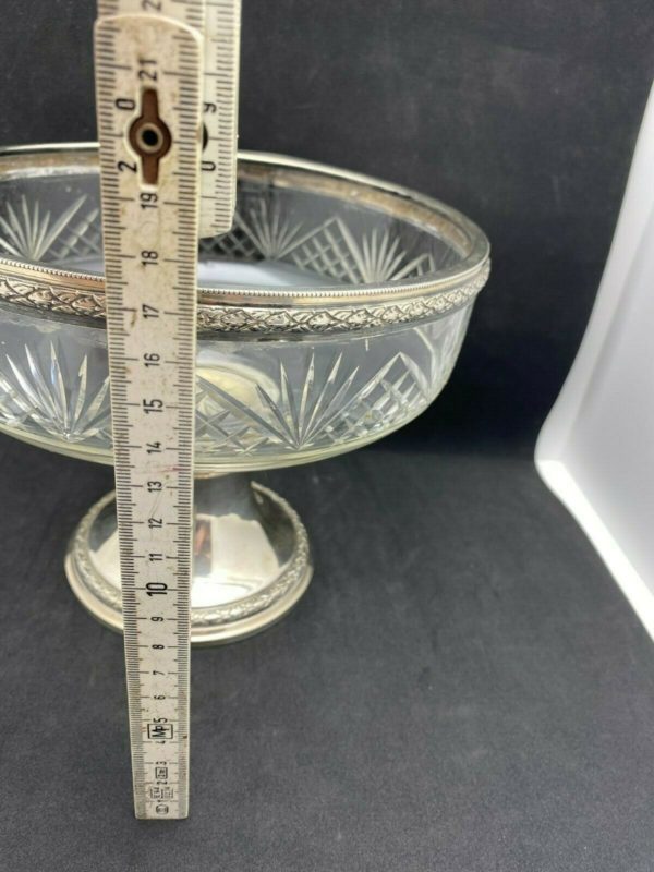 coupe sur pied argent massif et cristal Baccarat – Image 8