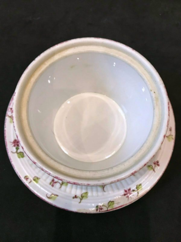 Beurrier, pot couvert en porcelaine Rauenstein Thuringe, Allemagne début XIXème – Image 3