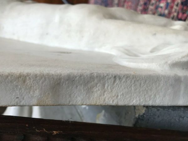 Sculpture en marbre blanc sur plaque - Lion marchant – Image 5