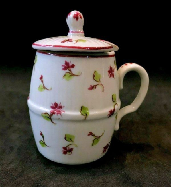 Pot, moutardier en porcelaine Rauenstein Thuringe, Allemagne début XIXème