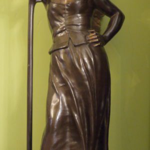 ALFRED BOUCHER Sculpture Bronze La Faneuse