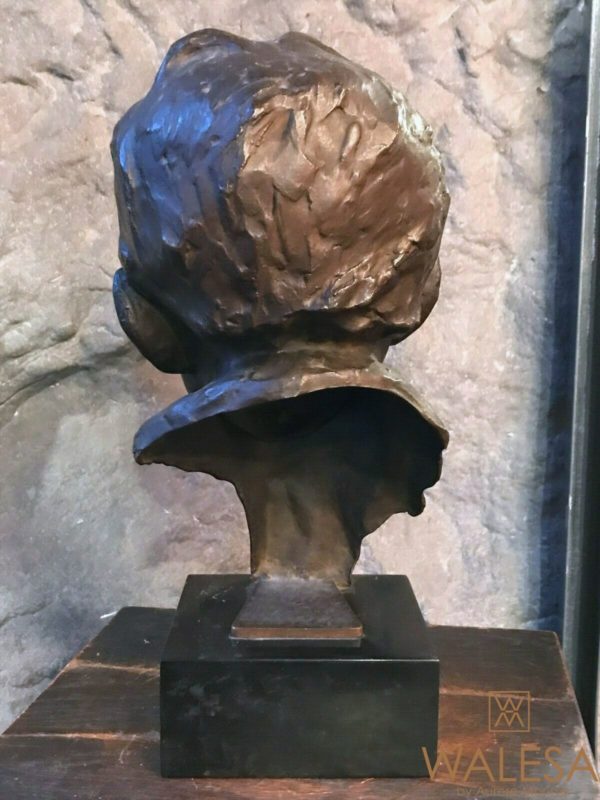 Buste Bronze tête de jeune homme signé Gustave Jacobs – Image 5