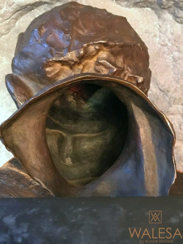 Buste Bronze tête de jeune homme signé Gustave Jacobs – Image 9