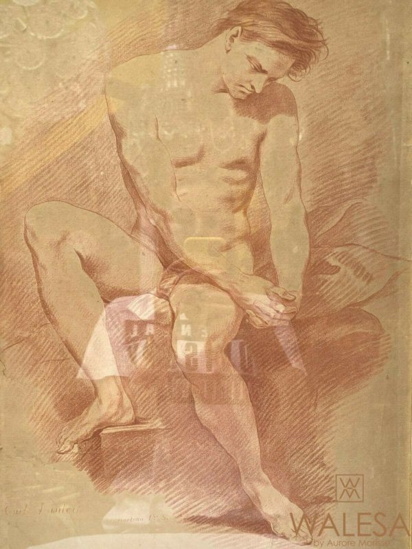 Gilles DEMARTEAU gravure à la manière sanguine 2