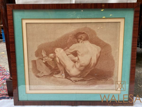 Gilles DEMARTEAU gravure à la manière sanguine 3 – Image 2
