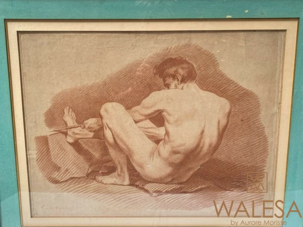 Gilles DEMARTEAU gravure à la manière sanguine 3