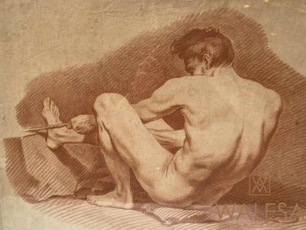 Gilles DEMARTEAU gravure à la manière sanguine 3 – Image 3
