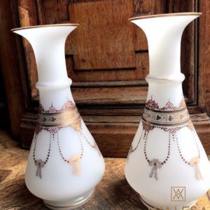 vases OPALINE peints