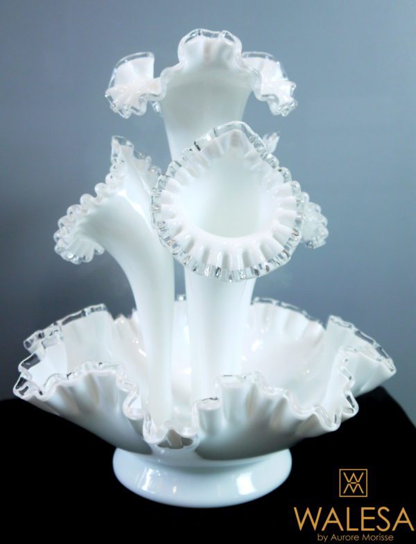 Bouquetière en Opaline Fenton – Image 4