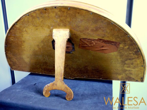 Eventail en ivoire dans un cadre vitrine en bois doré – Image 6