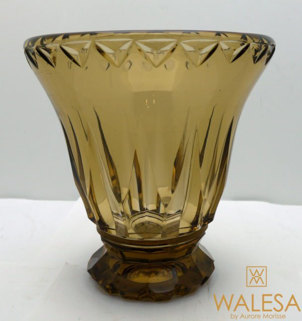 Vase art déco topaze Val Saint Lambert – Image 2