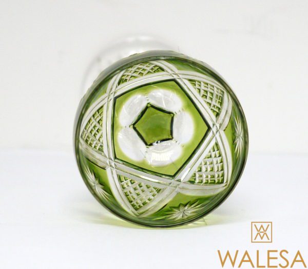 verre à liqueur cristal doublé vert Val Saint Lambert 13cm – Image 4