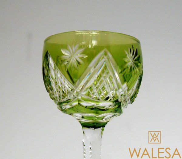 verre à liqueur cristal doublé vert Val Saint Lambert 13cm – Image 2