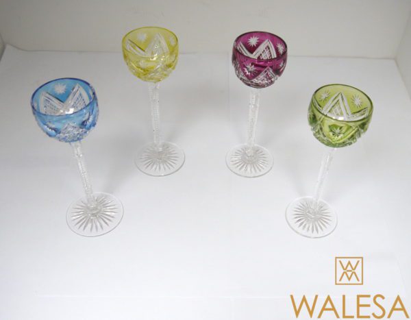 4 verres à liqueur cristal Val Saint Lambert 13 cm – Image 3