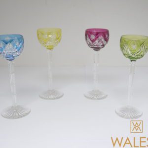 4 verres à liqueur cristal Val Saint Lambert 13cm