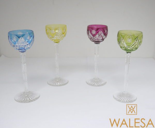 4 verres à liqueur cristal Val Saint Lambert 13cm