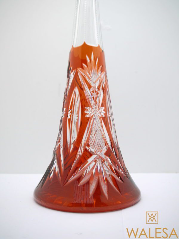 Carafe Eiffel 44cm Val Saint Lambert cristal doublé Aurore taillé – Image 7