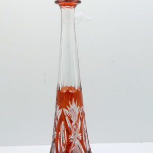 Carafe Eiffel 44cm Val Saint Lambert cristal doublé Aurore taillé