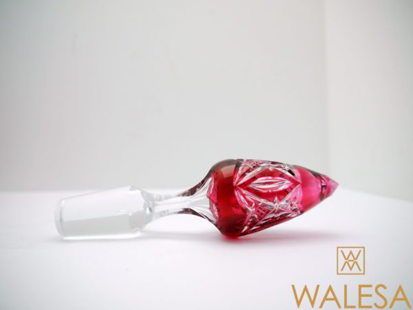 Carafe Eiffel  44cm Val Saint Lambert cristal doublé Rouge taillé – Image 8