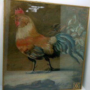 pastel animalier coq