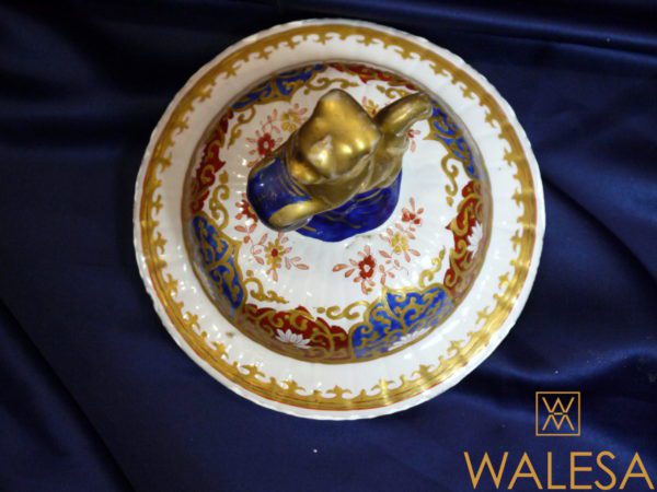 Paire de vases couverts faïence Delft doré – Image 14