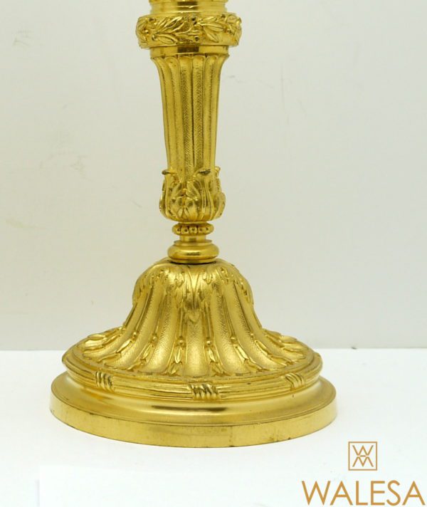 Paire De Flambeaux En Bronze Doré De Style Louis XVI – Image 6