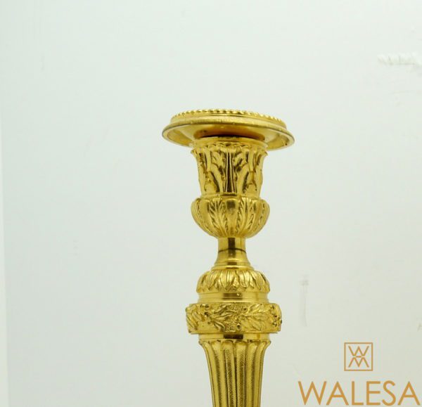 Paire De Flambeaux En Bronze Doré De Style Louis XVI – Image 5