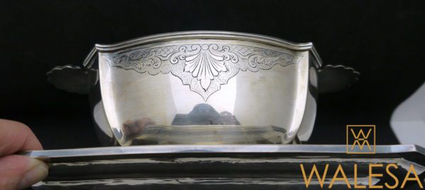 Platerie argent massif 3 plateaux 2 sauciers – Image 10