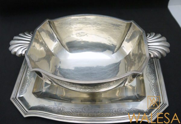 Platerie argent massif 3 plateaux 2 sauciers – Image 11