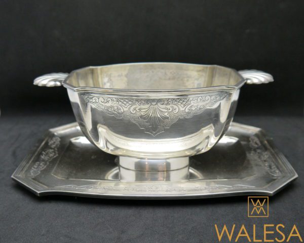 Platerie argent massif 3 plateaux 2 sauciers – Image 5