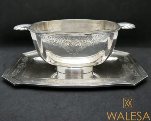 Platerie argent massif 3 plateaux 2 sauciers – Image 6