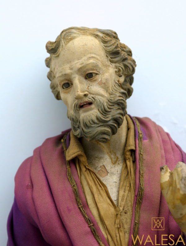 Santon napolitain en terre cuite polychrome XVIIIe siècle – Image 3