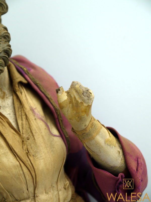 Santon napolitain en terre cuite polychrome XVIIIe siècle – Image 8