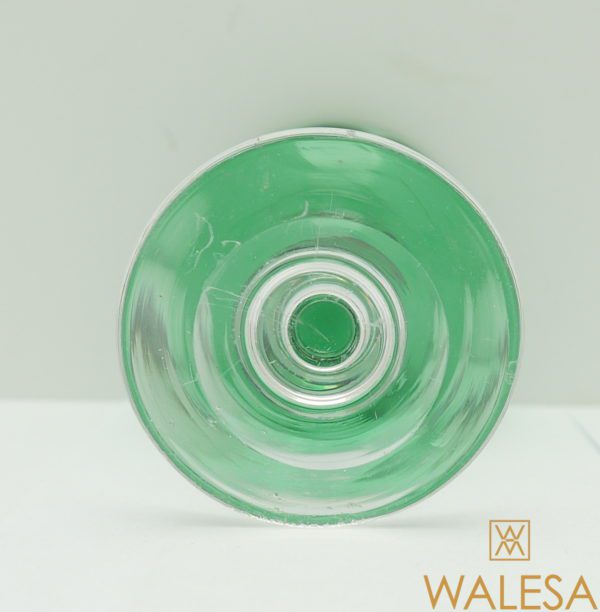 9 verres à vin blanc cristal taillé à facettes Val Saint Lambert – Image 4