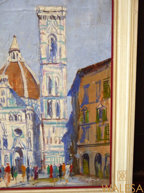 Jean Cordet Huile sur toile Florence Cathédrale Santa Maria del Fiore – Image 2