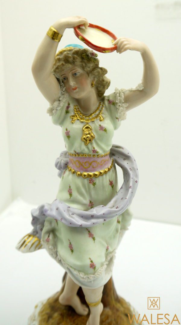 Statuette Gitane Porcelaine de Plaue Thuringe Schierholz 19ème – Image 7