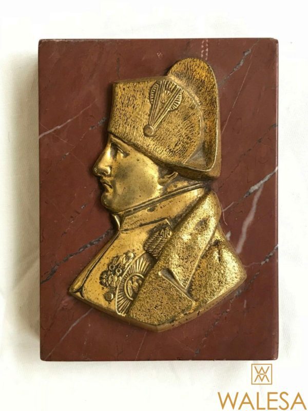 NAPOLEON buste de profil, bronze doré signé C. DE. FRANOZ