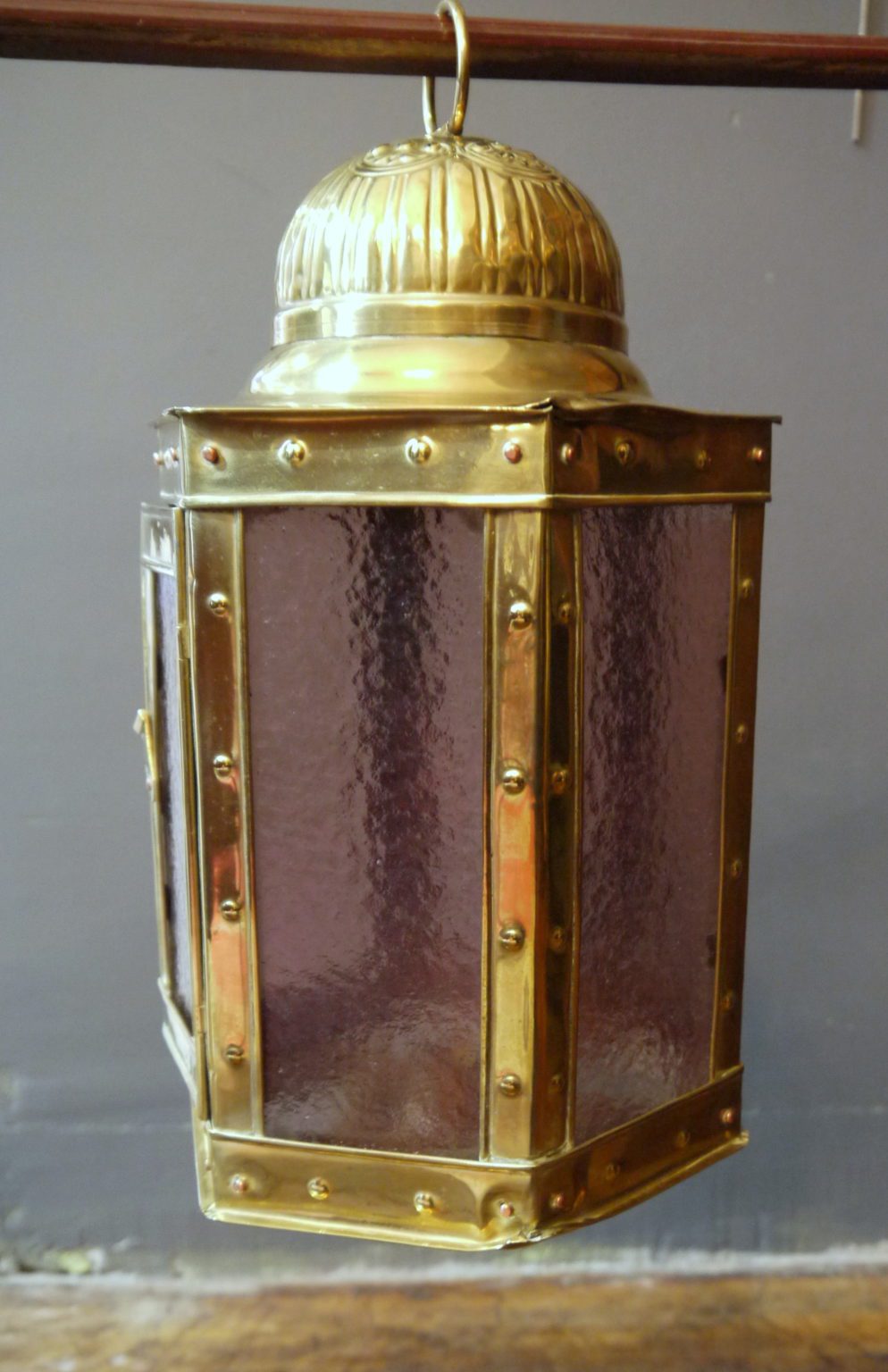 Antique rare lanterne ottomane en laiton mosquée islamique suspendue