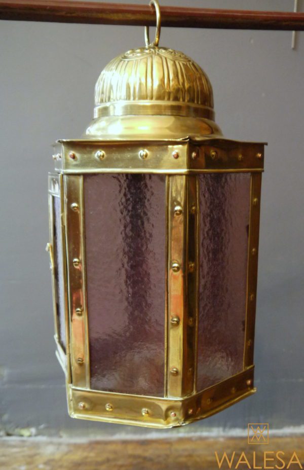 Lanterne d'église, laiton repoussé, Pays Bas ou Flandres XVIIIème – Image 6