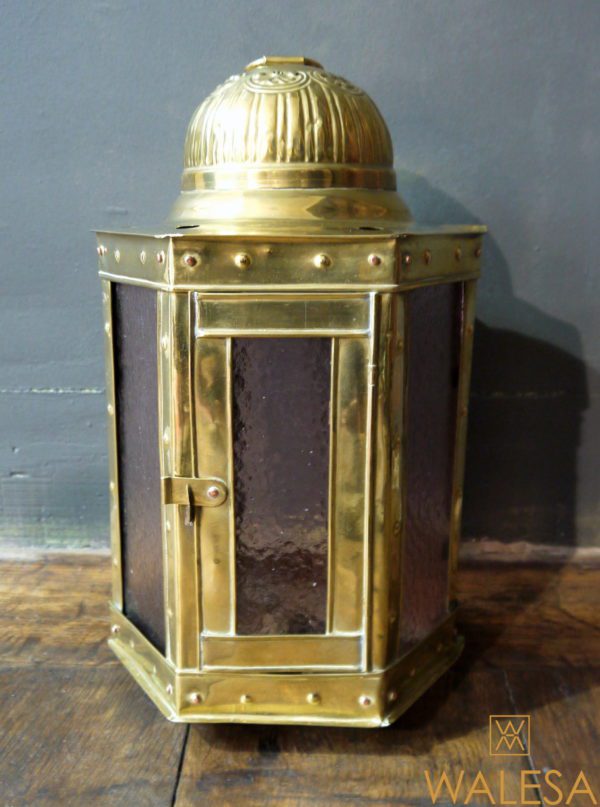 Lanterne d'église, laiton repoussé, Pays Bas ou Flandres XVIIIème – Image 2