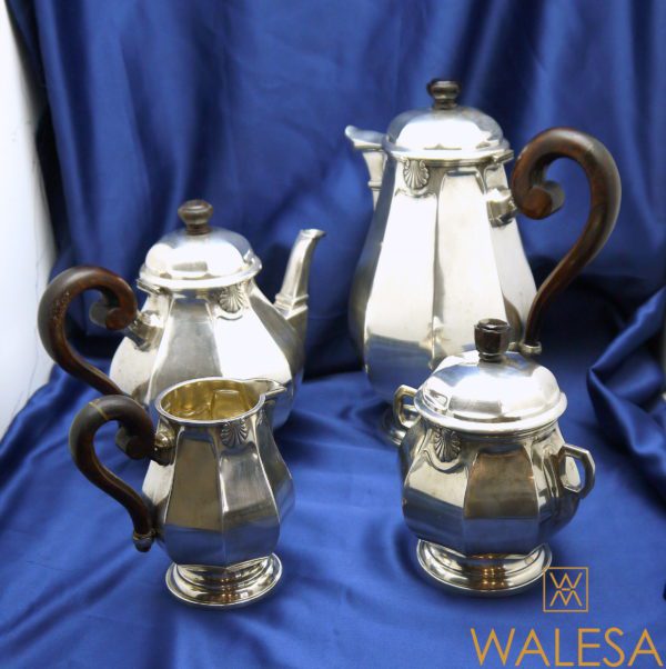 Service à thé et café argent massif de la maison Wolfers – Image 2