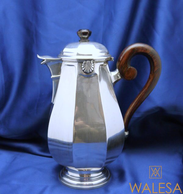 Service à thé et café argent massif de la maison Wolfers – Image 6