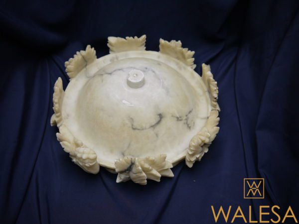 Coupe sur piédouche en marbre et albâtre Napoléon III – Image 5