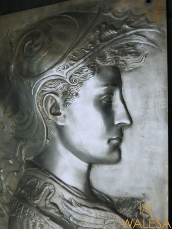 Paire de panneaux  figurant Minerve et un profil à l'antique – Image 10