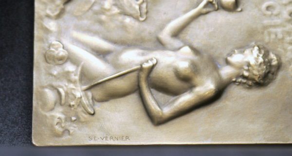 Rare Médaille bronze Émile VERNIER  ARCHEOLOGIE – Image 3